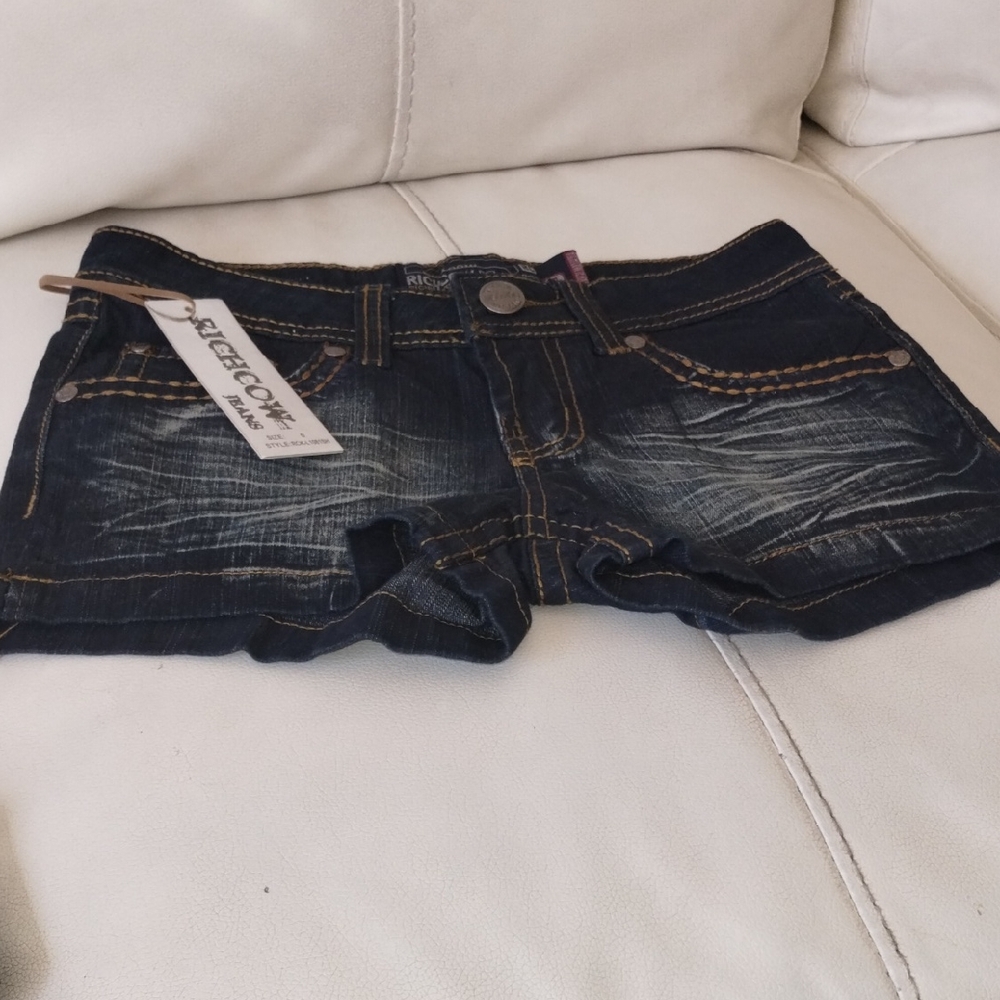 Superchick Dark Wash Denim Shorts